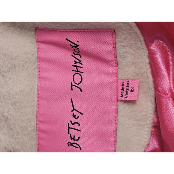 Betsey Johnson Pink Pea Coat XS - Picture 5 of 9